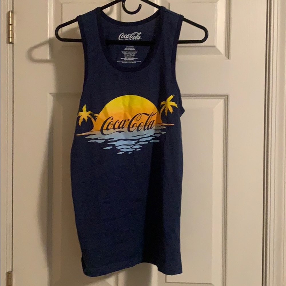 Men’s Coca-Cola Navy Tank Top Size Small